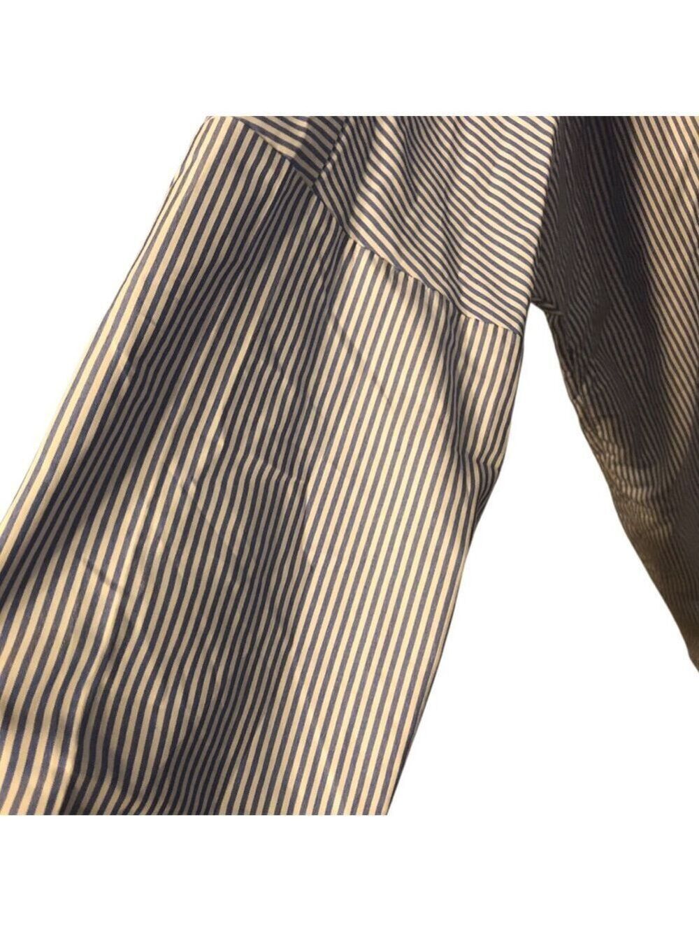 Striped Long Shirt Dress Blue/White Size L - Picture 7 of 8